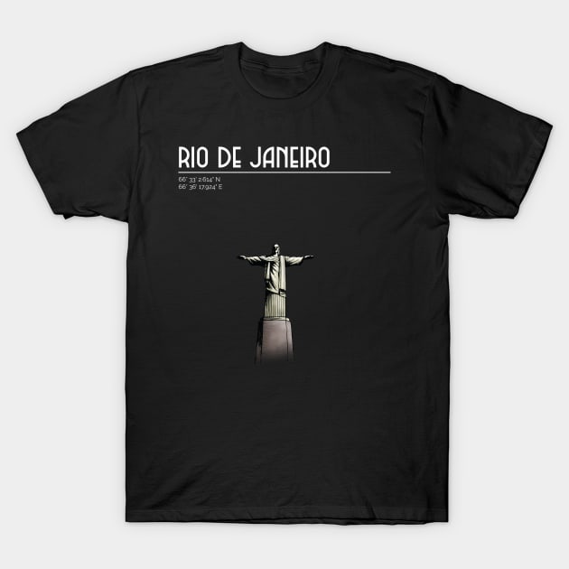 Rio de Janeiro, Brazil, Cristo Redentor T-Shirt by STELATOCLOTHING